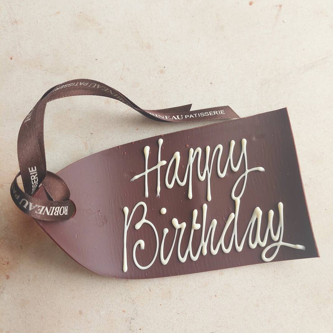 'Happy Birthday' Chocolate Tag