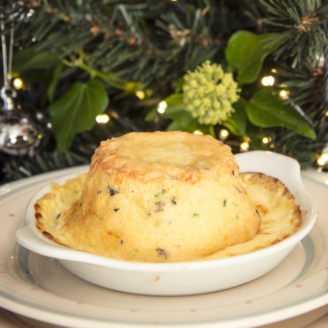 Two Twice Baked Cheese Soufflés