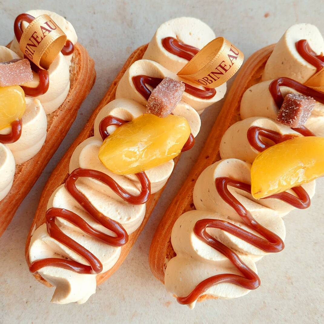 Eclair of the Month: Apricot & Caramel